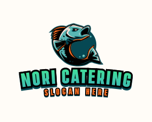 Angry Ocean Fish logo design