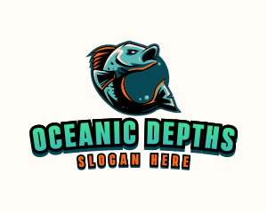 Angry Ocean Fish logo design