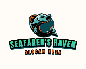 Angry Ocean Fish logo