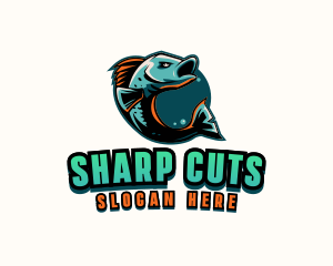 Angry Ocean Fish logo design