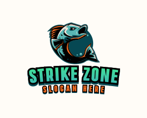 Angry Ocean Fish logo design