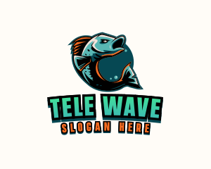 Angry Ocean Fish logo design