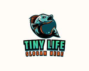 Angry Ocean Fish logo design