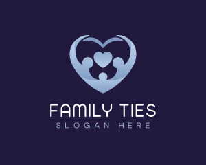 Heart Family Parenting logo design