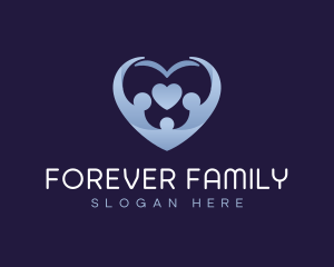 Heart Family Parenting logo design