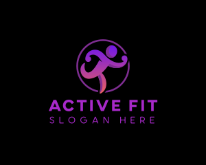 Fitness Running Gym logo design