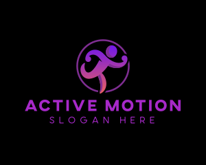 Fitness Running Gym logo design