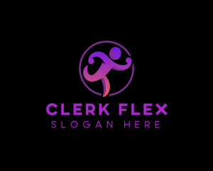 Fitness Running Gym logo design