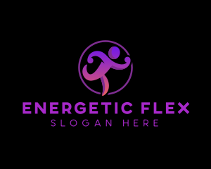 Fitness Running Gym logo design