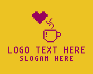 Pixelated Brewed Coffee Logo