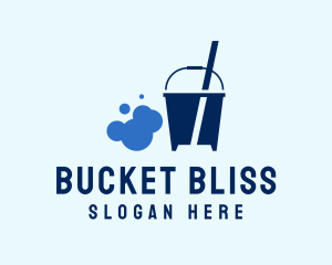 Cleaning Bucket Housekeeping logo design