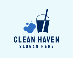 Cleaning Bucket Housekeeping logo design