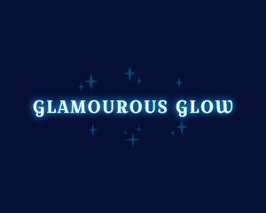 Glowing Stars Wordmark logo design