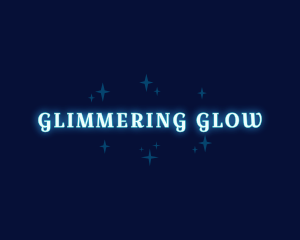 Glowing Stars Wordmark logo design