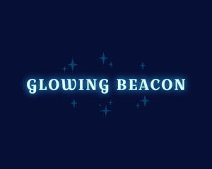 Glowing Stars Wordmark logo design