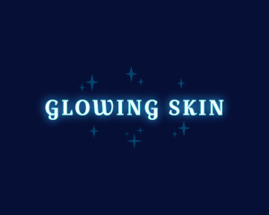 Glowing Stars Wordmark logo design