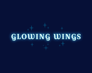 Glowing Stars Wordmark logo design