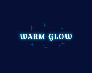 Glowing Stars Wordmark logo design