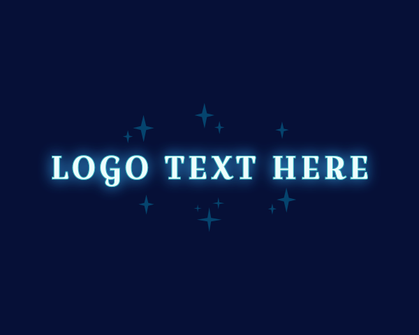 Glowing Stars Wordmark logo