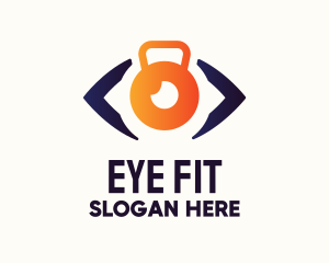 Eye Kettlebell Fitness Gym logo design