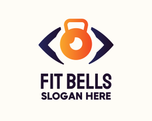 Eye Kettlebell Fitness Gym logo design