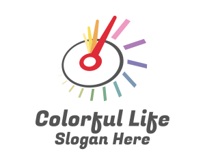 Colorful Speedometer Gauge logo design