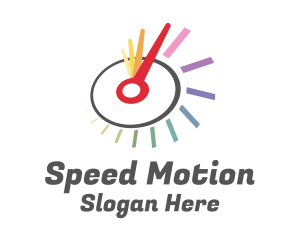 Colorful Speedometer Gauge logo design