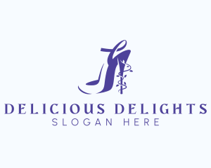 Stylish Stiletto Shoe Logo