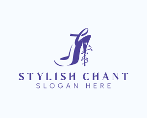 Stylish Stiletto Shoe logo design