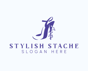 Stylish Stiletto Shoe logo design