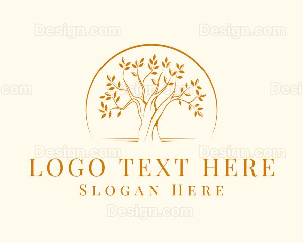 Elegant Nature Tree Logo