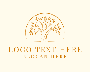 Elegant Nature Tree logo