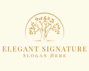 Elegant Nature Tree logo design