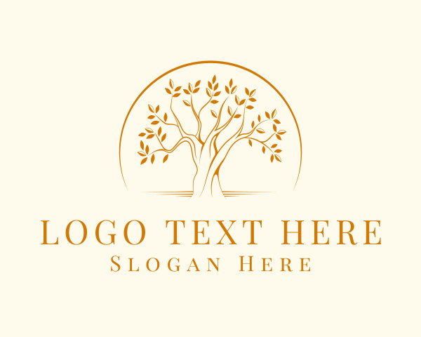 Elegant Nature Tree logo