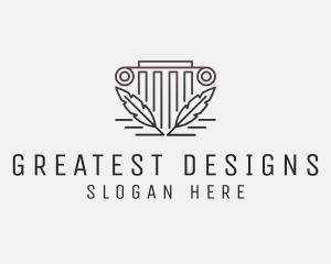 Law Firm Pillar Judicial  logo design