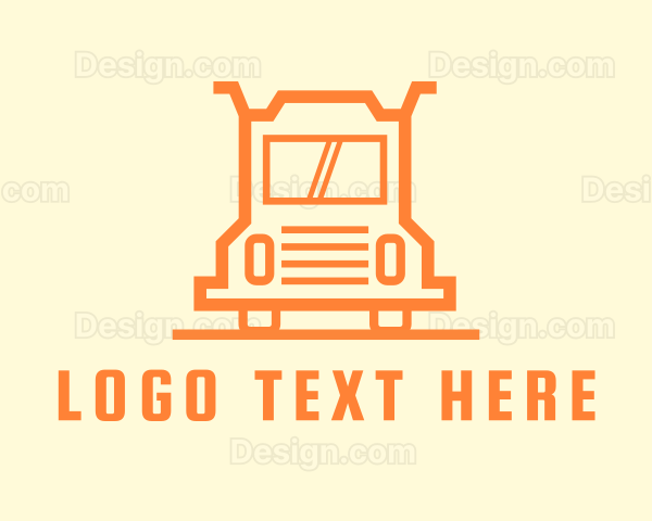 Orange Truck Courier Logo
