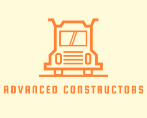 Orange Truck Courier logo design