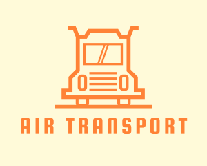 Orange Truck Courier logo design