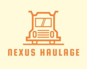 Orange Truck Courier logo design