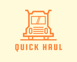 Orange Truck Courier logo design