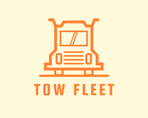 Orange Truck Courier logo design