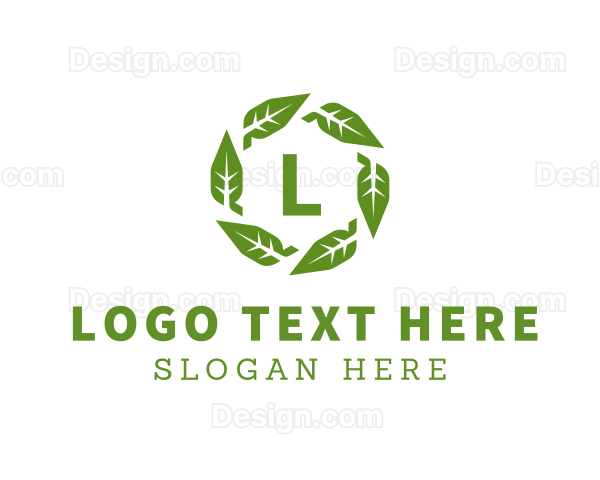 Organic Leaves Nature Produce Logo