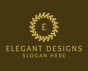 Elegant Wreath Nature logo design