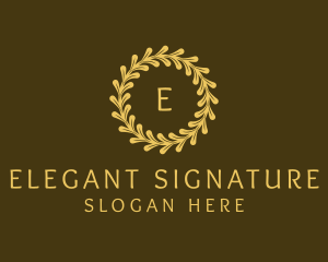 Elegant Wreath Nature logo design