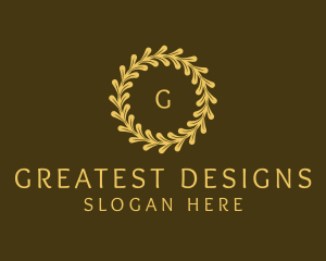 Elegant Wreath Nature logo design