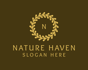 Elegant Wreath Nature logo design