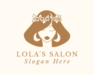 Flower Beauty Salon Woman logo design