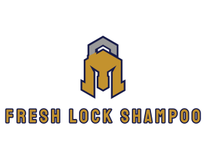 Spartan Helmet Lock logo design