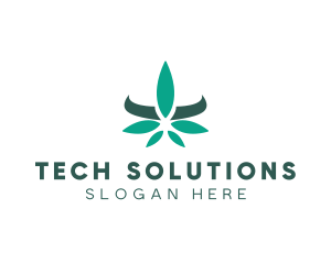 Modern Cannabis Leaf logo