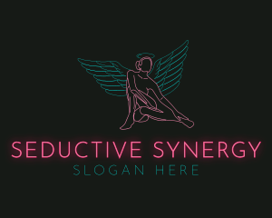 Angel Wings Female logo design